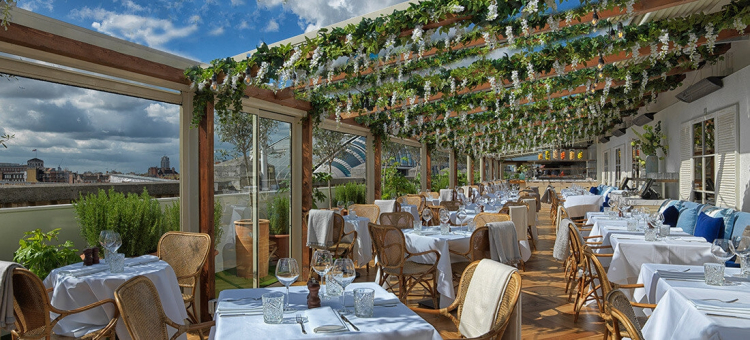 Il rooftop di Selfridges a Londra, che ospita il ristorante alto, sede della serata speciale Viaggio in Italia
