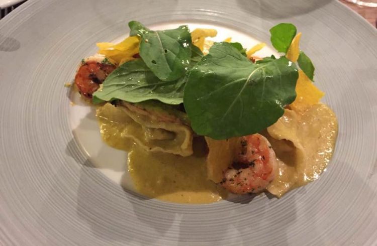 Crab and prawn ravioli with coconut sauce (photo from facebook)
