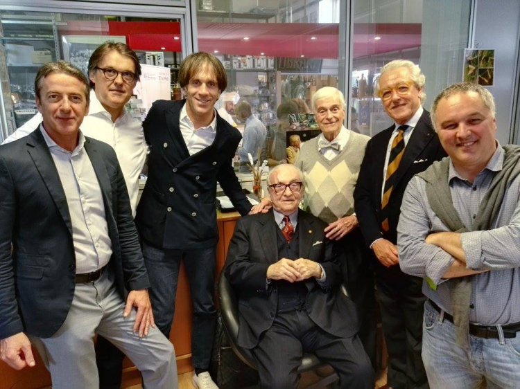 Al centro, Marchesi e Medagliani con Davide Oldani