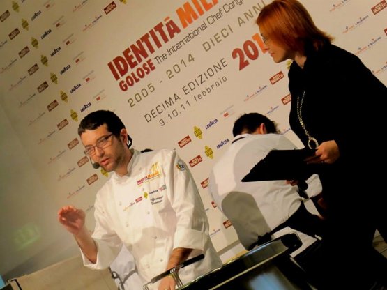 Giuseppe Iannotti during his lesson at the latest edition of Identità Milano