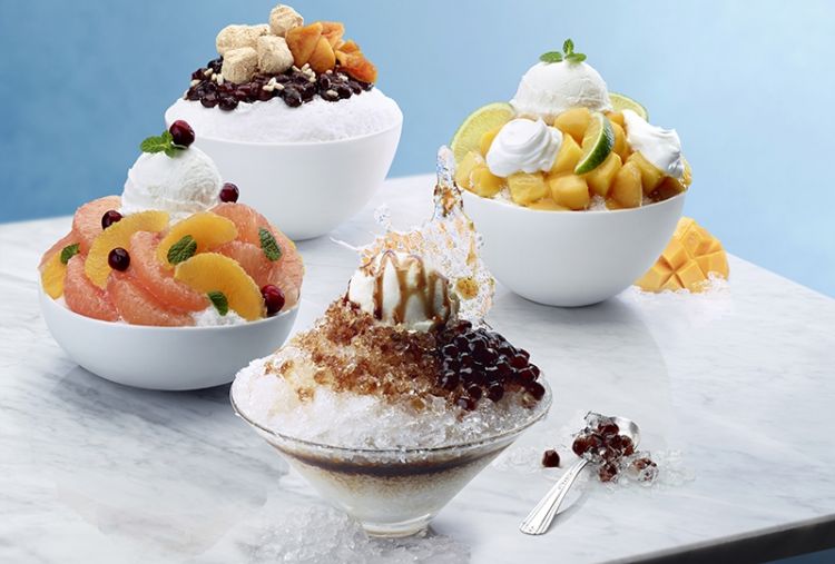 Quattro esempi di bingsu, dessert coreano (foto korea.net)
