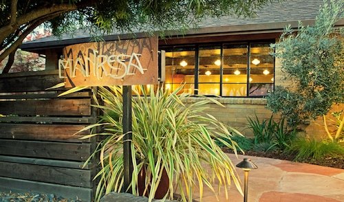 The entrance to Manresa in Los Gatos, a one hour d