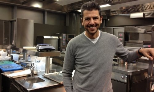 Andrea Berton nella cucina del suo nuovo ristorant