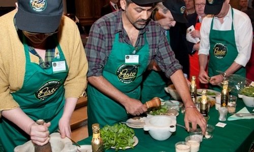 An archive image of the Genoa pesto world champion