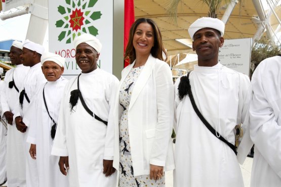 Samya Abbary l'altro giorno al padiglione marocchi
