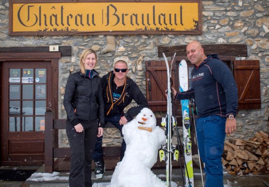 Heston Blumenthal, al centro, con Clare Smyth e Sa