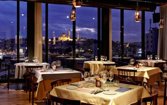 The dining room at Neolokal, on Karaköy’s Banka