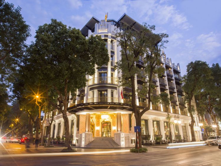 The facade of Capella Hanoi, Vietnam
