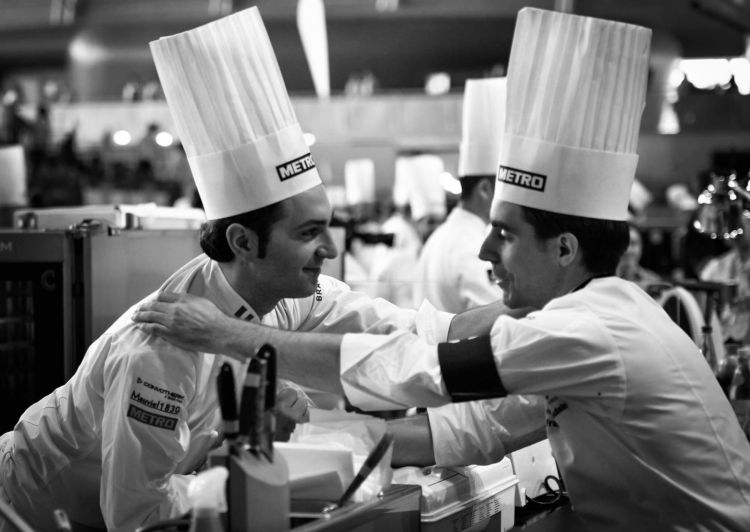 Poulain con Martino Ruggieri, chef del team Italia

