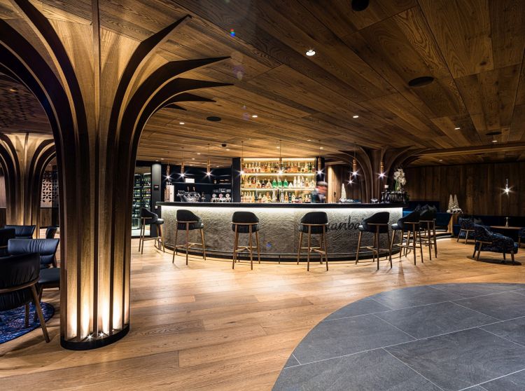 Il bancone cocktail del Granbaita Dolomites
