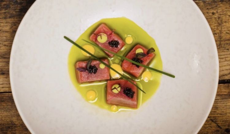 Red tuna ventresca, Sturia caviar, light miso broth
