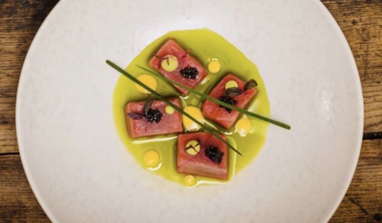 Red tuna ventresca, Sturia caviar, light miso broth
