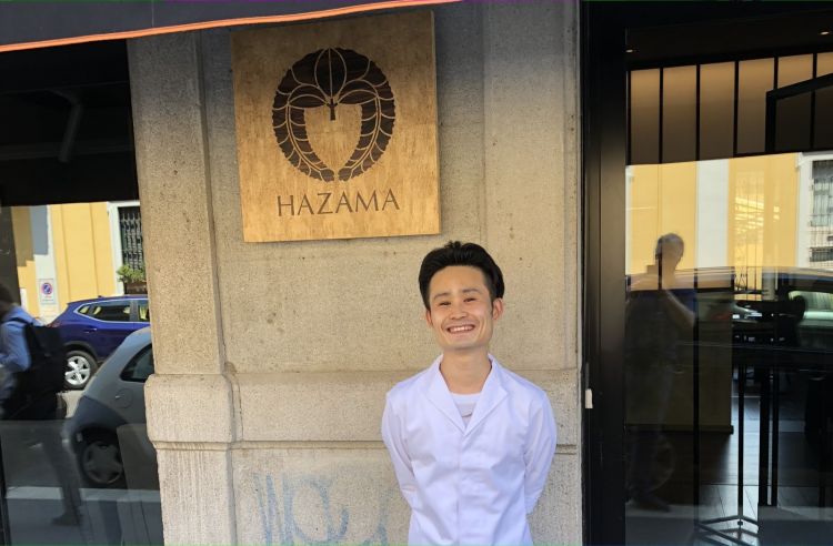 Satoshi Hazama, 35 anni, di Gunma (Giappone). Nel suo curriulum italiano, spiccano i due anni all'Enoteca Pinchiorri di Firenze
