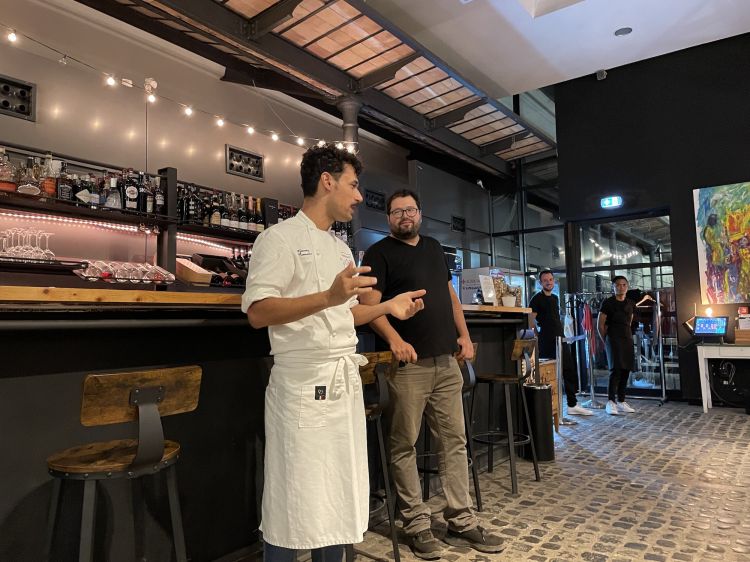 Marco Morello con l'ospite Giacomo Caravello, chef di Balìce, Milazzo (Messina)
