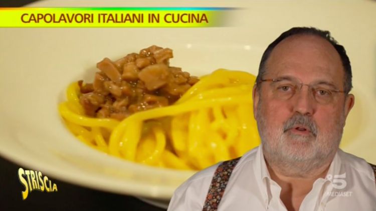Paolo Marchi, inviato di Striscia, e lo Spaghetto Milano
