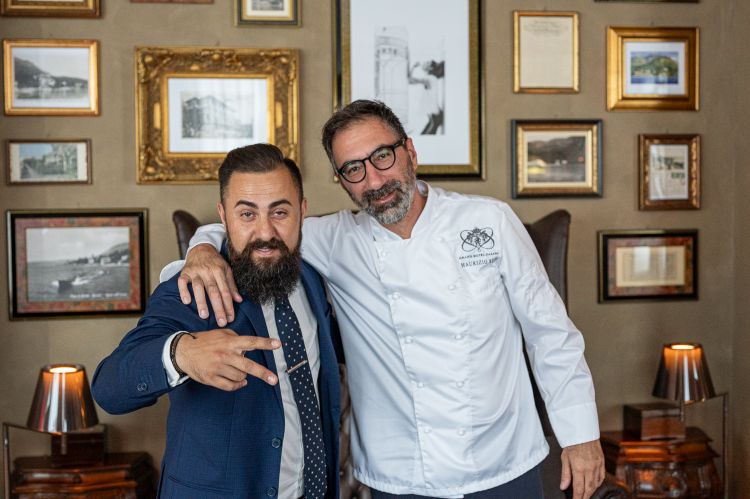 L'head bartender Rama Redzepi e Maurizio Bufi, chef de Il Fagiano
