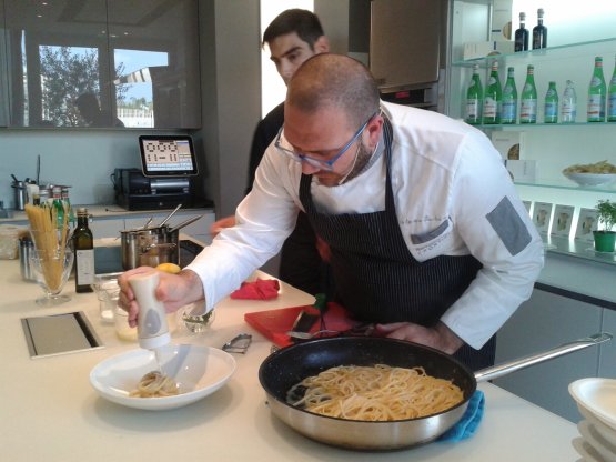 Iacobucci al lavoro durante la sua lezione