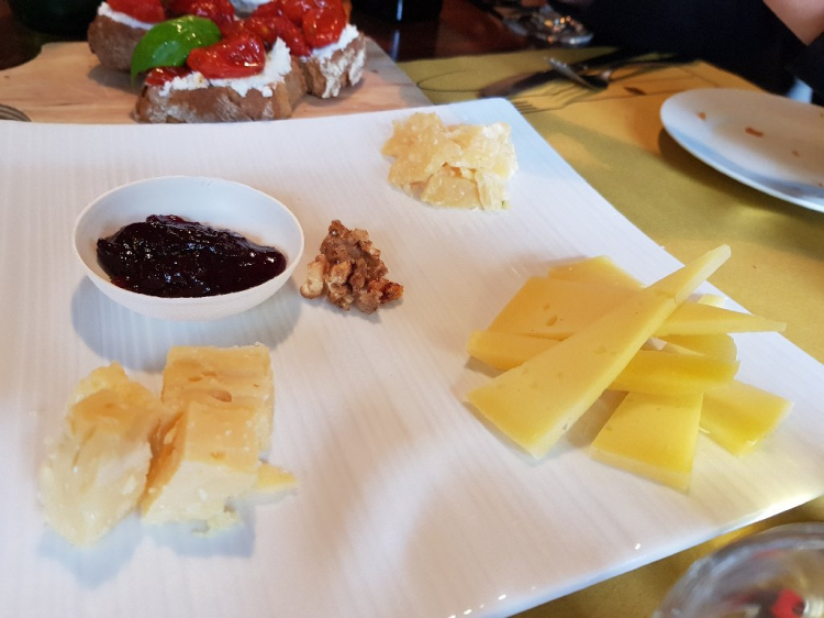 A tasting of Tolminc cheese in different periods of maturation
