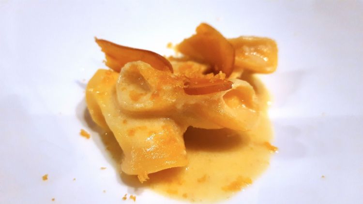 Tortelli ricotta, bottarga e limone
