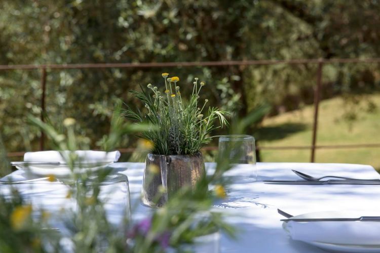 Al Batttimandorlo le verdure sono maison, Ciò, grazie a un progetto iniziato alcuni mesi fa, un orto di due ettari in cultura biodinamica, vicino a Marzamemi, con ricerca di semi antichi, «non è di nostra proprtoetà ma di un ragazzo col quale collaboriamo». Il Battimandorlo di suo ha otto ettari di giardino in biodinamica, con olive Biancolilla e mandorli
