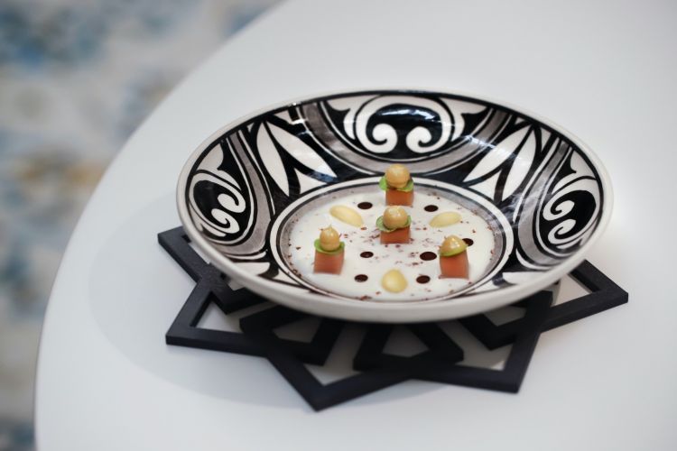 Almond curd with Araguani 100% Venezuelan cocoa
