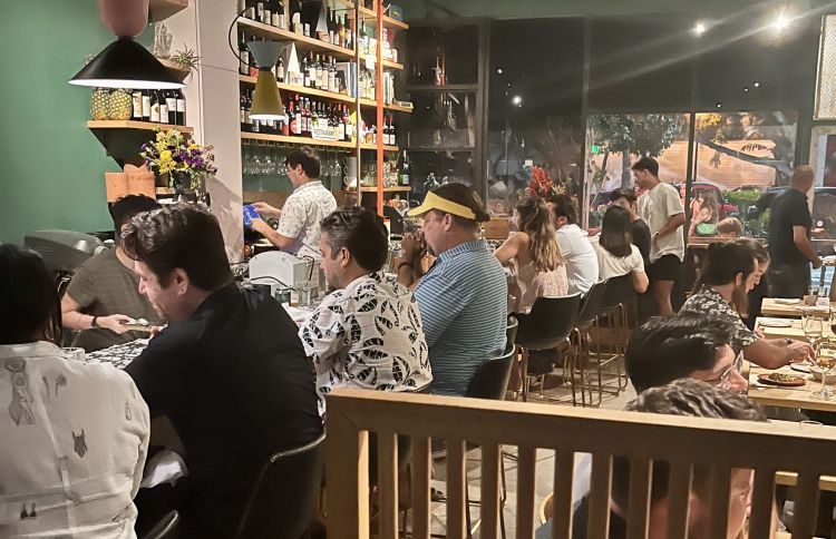 The restaurant seats 24 people between counter and 6 tables