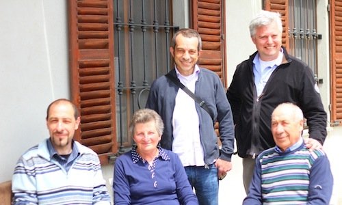 On the left, Sergio Massaglia, breeder of Fassone 