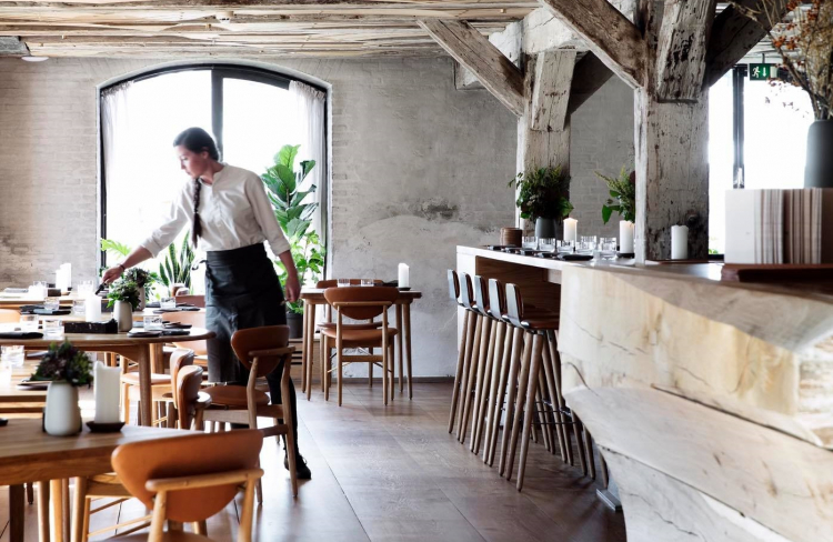 A detail of the dining room at Barr, in Copenhage