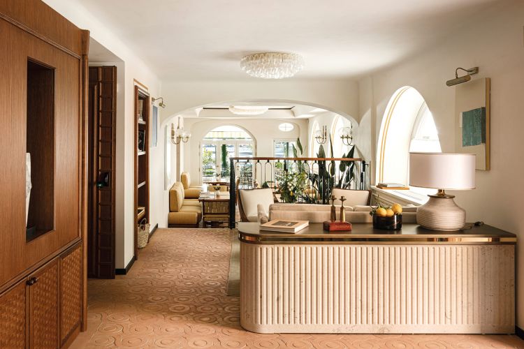L'elegante lobby dello Splendido Mare, A Belmond Hotel di Portofino