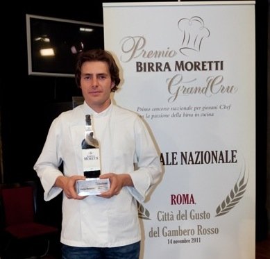 Giuliano Baldessari, vincitore della prima edizione del Premio Birra Moretti Grand Cru. Dopo 10 anni alle Calandre, è pronta per un'insegna tutta sua a Barbarano Vicentino