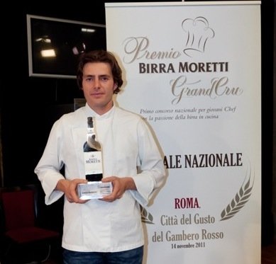 Giuliano Baldessari, vincitore della prima edizione del Premio Birra Moretti Grand Cru. Dopo 10 anni alle Calandre, è pronta per un'insegna tutta sua a Barbarano Vicentino