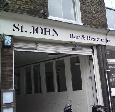 The entrance of St. John in London, a temple of London meat
