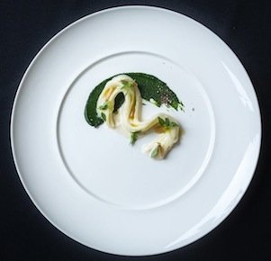 Potato tagliolini with pesto, Emilio Macías’s tribute to the numerous Ligurian community living in Lima