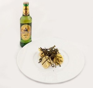 The pairing? With Birra Moretti Baffo d'Oro