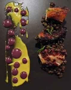 Reef octopus with beetroot