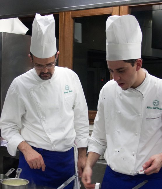 Guida e il sous chef Federico Dell’Omarino