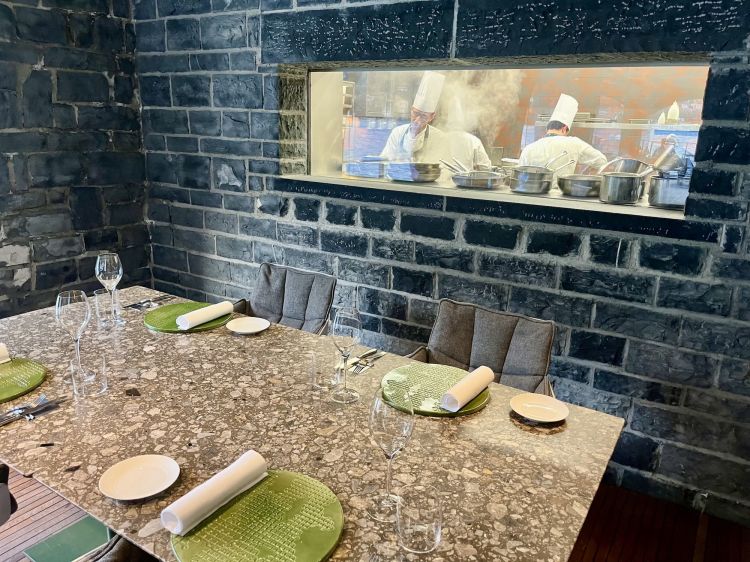 Particolare della cucina a vista