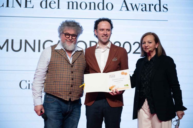 Con Andrea Grignaffini e Cinzia Benzi alla premiazione di Bollicine del Mondo
