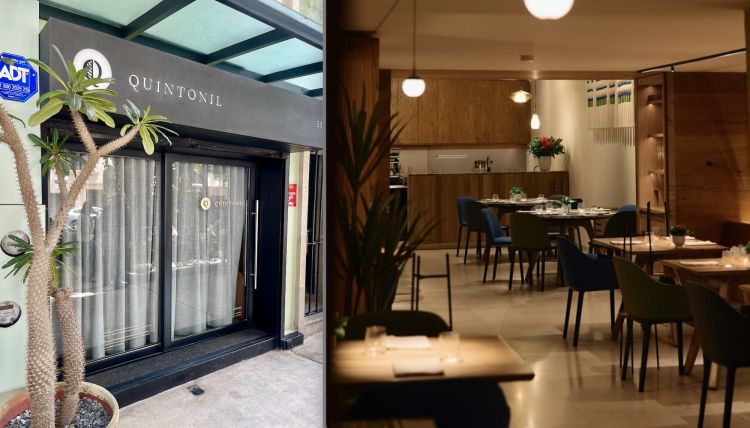 L'ingresso del ristorante (un'ex serranda di un garage) e un particolare di sala. Il ristorante fa una media di 120 coperti al giorno, in 3 servizi (pranzo, tardo pomeriggio e cena)
