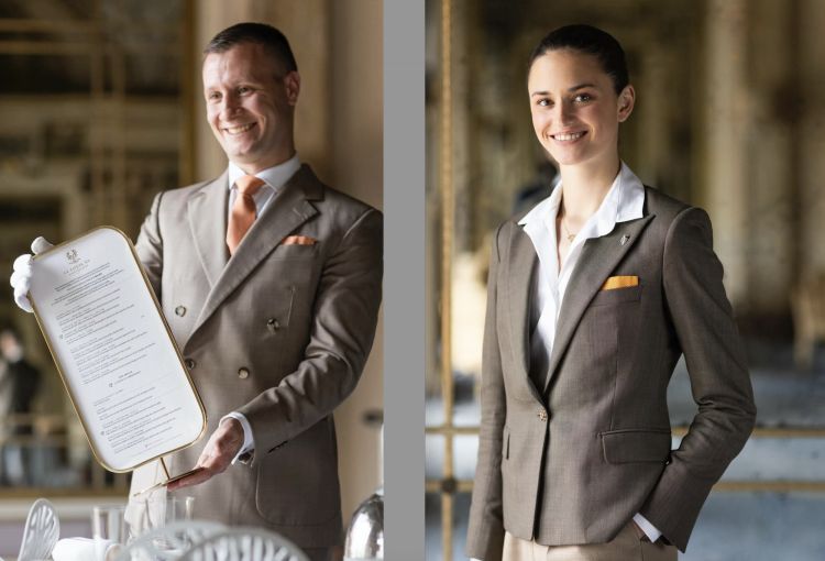 Il direttore di sala Giovanni Pitton e la sommelière Florine Huby
