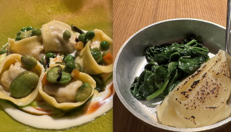 Tortelli ripieni di stufato di gallina e verdurine alla brace
