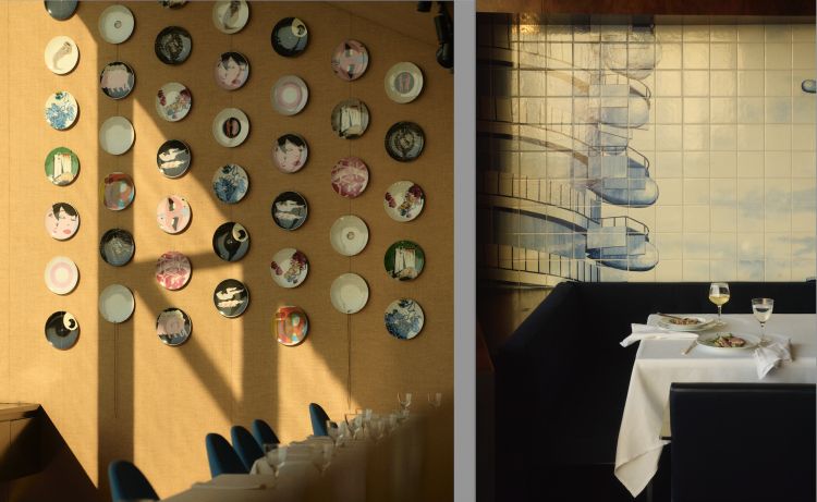 Particolare di sala del ristorante