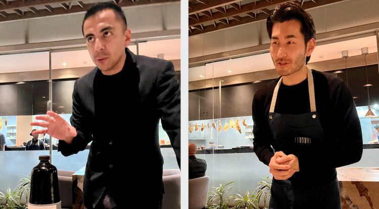 Diego Vasquez Luque, beverage director of the Central group and Korean Sang Jeong, a pillar in the kitchen