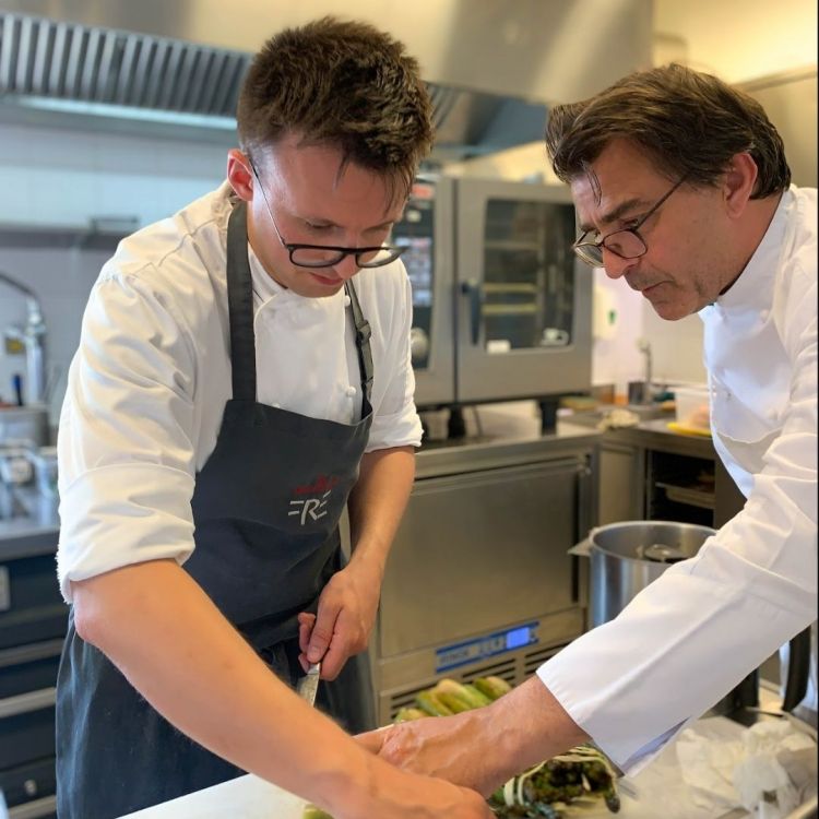 Yannick Alléno con Francesco Marchese