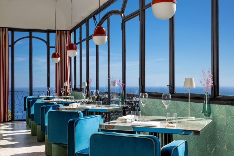 Uno scorcio della sala del ristorante&nbsp;Le Monz&ugrave;, stella Michelin dal 2019
