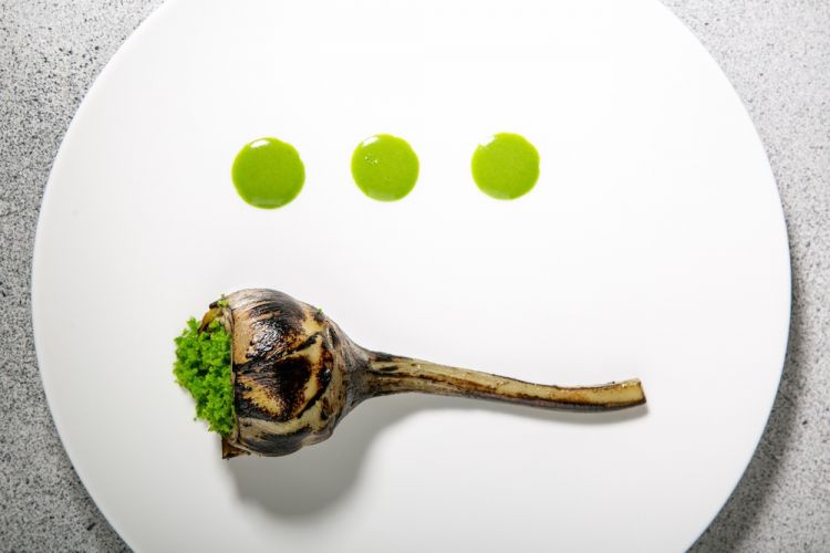 Risultato: Carciofo violetto di Schito, lardo di Colonnata, aglio e prezzemolo