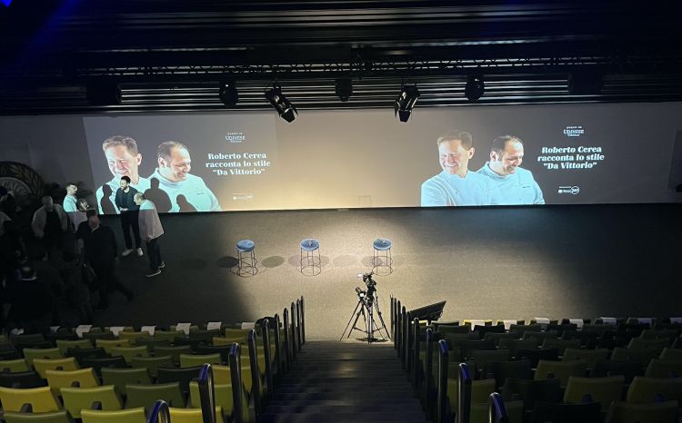 La conferenza prima del pranzo a 4 mani al Friuli
