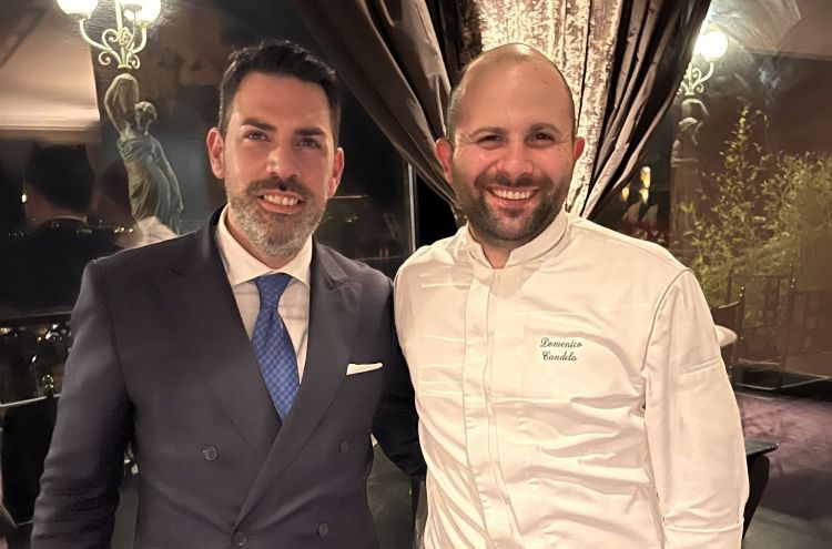 Giovanni Avolio, f&b manager dell'hotel e Domenico Candela, chef del ristorante George's, una stella Michelin
