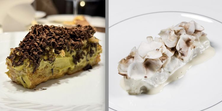 Rombo, funghi e alloro
Un classico rivisitato con rispetto: il pesce trova nei funghi e nell&rsquo;alloro un&rsquo;eco terrosa che amplifica ricordi di boschi e brezze costiere.

Cuore di verza e tartufo 
Un cuore, letterale e metaforico, in cui la fibra nobile&nbsp;della verza accoglie il profumo profondo del tartufo.
