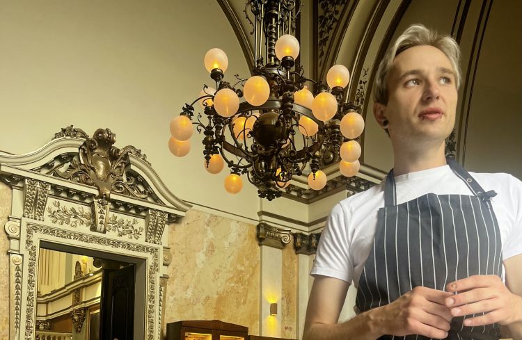 Mikhail Alekhin, chef di Rostov (Russia) del ristorante Salon 1905, 36 anni